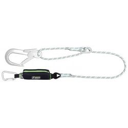 LONGE EN CORDE TRESS&Eacute;E 2 M AVEC ABSORBEUR ET BOUCLE &Agrave; R&Eacute;DUCTEUR