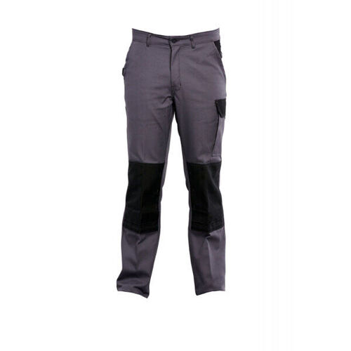 PANT TYPHON 2 BICOLORE LENNY CP GRIS/NOIR+POCHE GENOU CORDURA R&eacute;f.01TYCGN2