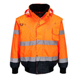 BLOUSON BICO OR/MARINE EN471 MANCHES, DOUBLURE ET COL AMOVIBLE C465