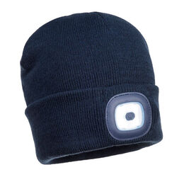 BONNET BEANIE AVEC LED RECHARGABLE 100% ACRYLIQUE REF.B029