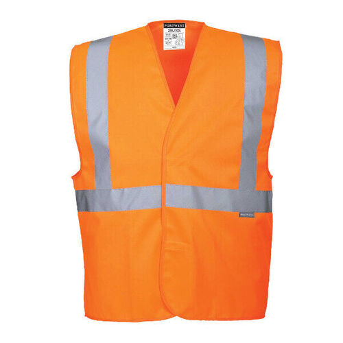 GILET HV EN471 CL2  ORANGE  FLUO REF C472