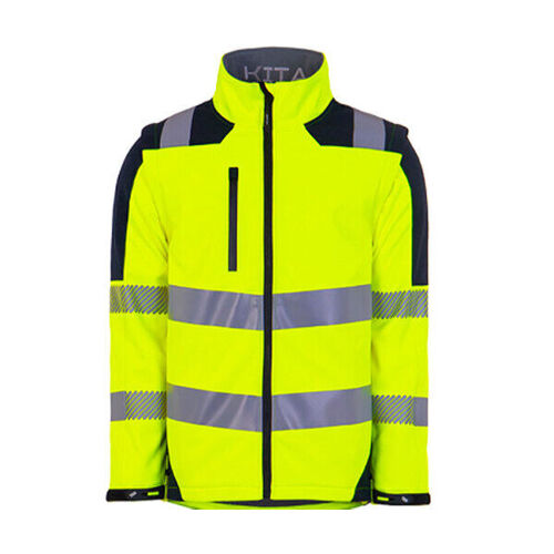 SOFTSHELL INT KITA/ARTEMIS HV JAUNE/MARINE FLUO EN ISO 20471 REF.BLOUSKITA