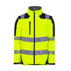 SOFTSHELL INT KITA/ARTEMIS HV JAUNE/MARINE FLUO EN ISO 20471 REF.BLOUSKITA
