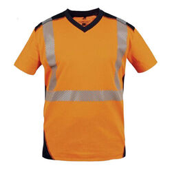 TSHIRT JAKARTA MC HV EN20471 ORANGE/MARINE REF TSHIRJAKAR10M