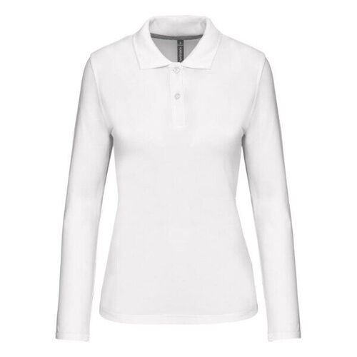 POLO FEMME ML COTON COULEUR R&eacute;f : K244