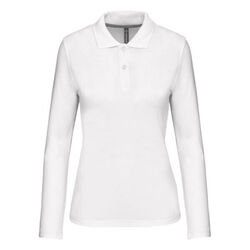 POLO FEMME ML COTON COULEUR R&eacute;f : K244