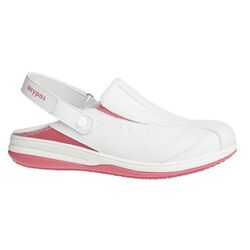 SABOT MICROFIBRE SOUPLE CARINNE/IRIS BLANC/FUSCHIA REF.FUX