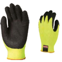 Gants EURO ICE CUT TAEKI 5 Hi Viz paume end.micro mousse latex noir R&eacute;f.6980