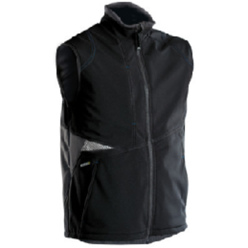 GILET Ss MANCHE SOFSTHELL  DBLE POLAIRE FUSION NOIR