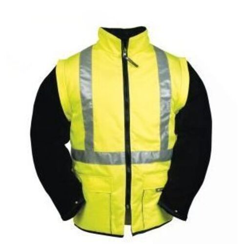 GILET MATELASSE MAELIS B  MANCHES AMOVIBLES HV JAUNE/MARINE REF.235 C/B