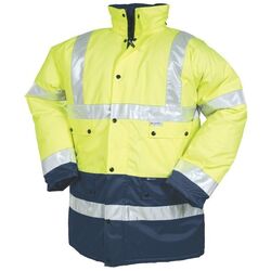 PARKA RESPIRANT TEIHO HV MARINE/JAUNE 208F