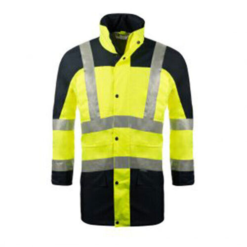 VESTE DE PUIE MAELIS/ ZIPAL JAUNE/MARINE REF.235CV