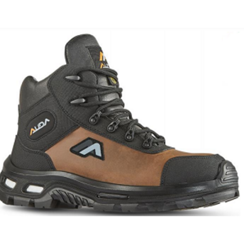 CHAUSS.SECU HAUTE E-LAND MARRON/NOIR EN CUIR S3 CI SRC