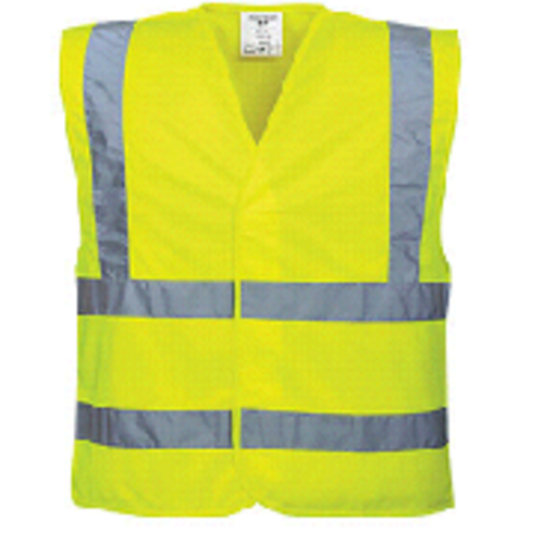 GILET DE SIGNALISATION HV CL2 MAILLE PE JAUNE FLUO R&eacute;f.C470