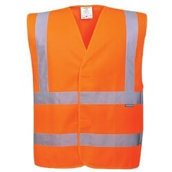 GILET DE SIGNALISATION HV CL2 MAILLE PE ORANGE FLUO R&eacute;f.C470
