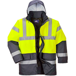 PARKA BICOLORE S466 JAUNE/MARINE FLUO EN471 CL2