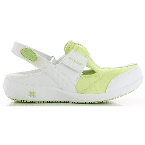 SABOT CUIR SOUPLE ANAIS/ALIZA BRIDE ARRIERE BLANC/ANIS