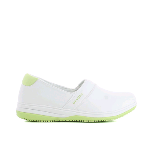 CHAUSSURE CAMILLE/CANDY MICROFIBRE BLANC/ANIS   REF . LGN