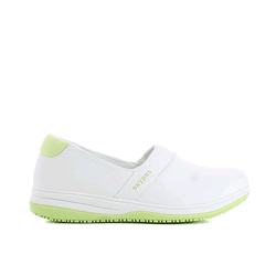 CHAUSSURE CAMILLE/CANDY MICROFIBRE BLANC/ANIS   REF . LGN