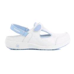 CHAUSSURE CARLY/CARIN CUIR SOUPLE A BRIDE BLANC/CIEL