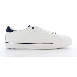 BASKET BASSE COOL BLANCHE EN CUIR ESD SRC