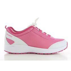 BASKET A LACET MAUD NON SECU BLANC/FUSCHIA  REF.FUX