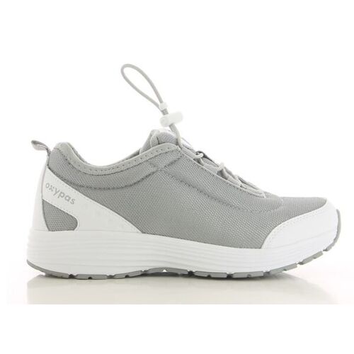 BASKET A LACET MAUD NON SECU BLANC/GRIS  REF.LGR