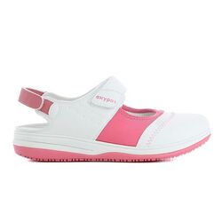 CHAUSSURE MELISSA A BRIDES  MICROFIBRE BLANC/FUSCHIA  REF.FUX