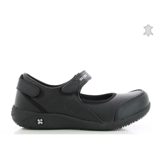 CHAUSSURE NILDA/NELIE CUIR SOUPLE FERMEE A BRIDE NOIR REF.BLK