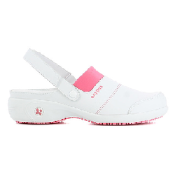 CHAUSSURE SANDY CUIR SOUPLE A BRIDE  BLANC /FUCHSIA REF.FUX