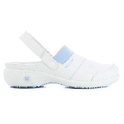 CHAUSSURE SHEILA/SANDY CUIR SOUPLE A BRIDE  BLANC /CIEL REF.LBL