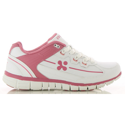 BASKET A LACET SUNNY BLANC/FUSCHIA REF : SUNNYFUX