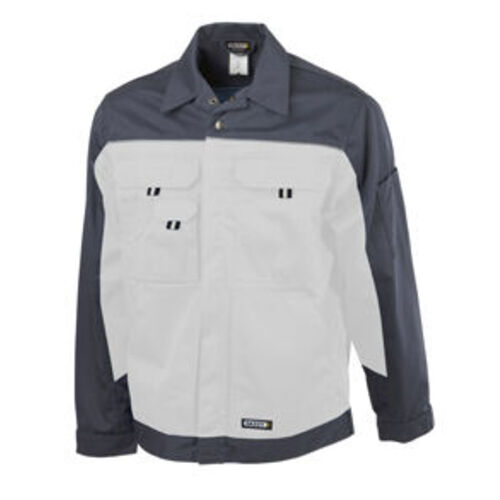 BLOUSON DE TRAVAIL LUGANO BICOLORE PC 245gr BLANC/GRIS