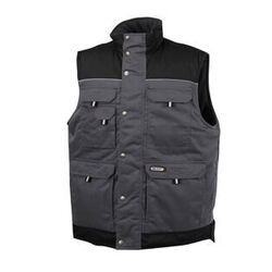 GILET Ss MANCHE DBLE POLAIRE HULST PC BICOLORE GRIS/NOIR