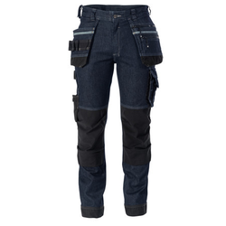 JEANS STRETCH MULTIPOCHES AVEC PG MELBOURNE BLEU JEAN COTON/ELAS 320G