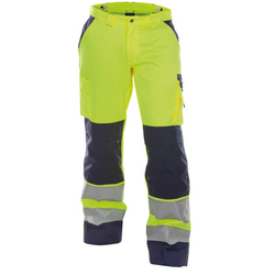 PANT DE TRAVAIL BUFFALO HV PC 300g MARINE/JAUNE FLUO