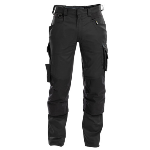PANTALON DE TRAVAIL STRETCH DYNAX NOIR AVEC POCHES GENOUX PC 245