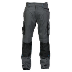 PANT DE TRAVAIL NOVA BICOLORE PC 250g  GRIS/NOIR+POCHE GENOU