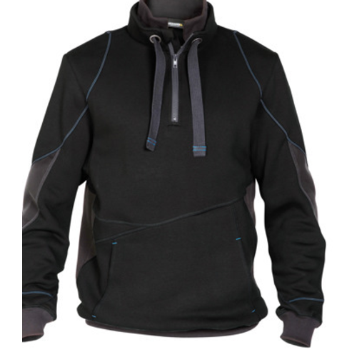 SWEAT COL  ZIPPEE STELLAR NOIR COUDE CORDURA