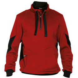 SWEAT COL  ZIPPEE STELLAR ROUGE/NOIR COUDE CORDURA