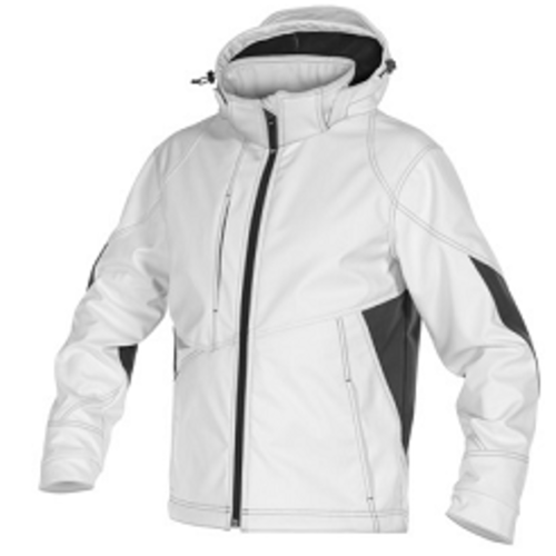 VESTE GRAVITY SOFTSHELL BICOLORE BLANC/GRIS