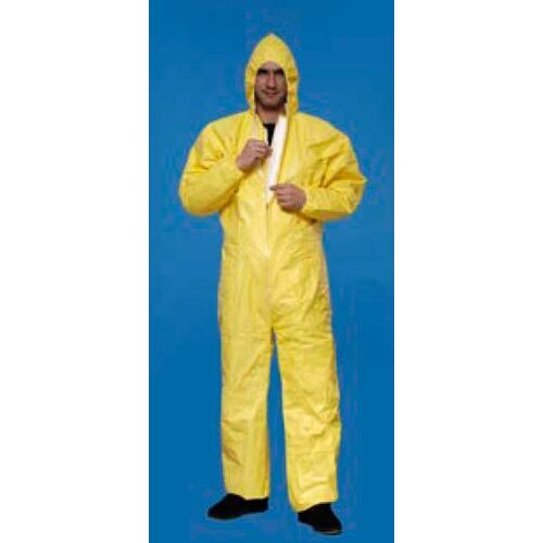 COMBINAISON X PRO C TYCHEM JAUNE Avec Capuche Ferm.&agrave; Glissi&egrave;re R&eacute;f.CC40JX