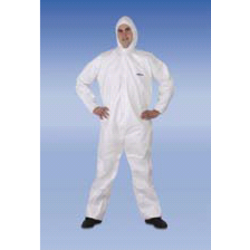 COMBINAISON ULTIMA CM102 A CAPUCHE EN POLYPRO BLANC CAT III TYPE 4/5/6