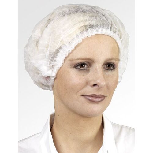 CHARLOTTE RONDE A VISIERE POLYPRO BLANC BOITE DE 100 R&eacute;f : 45640
