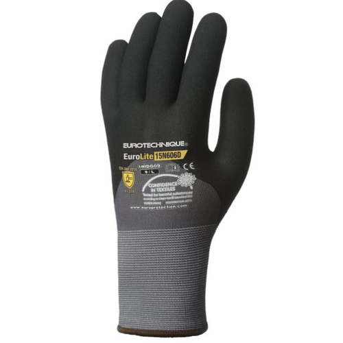 GANT ENDUIT NITRI FOAM 3/4 + PICOTS PAUME NIV 4131X EN388 NOIR REF.1NIDG