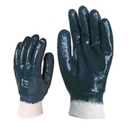 GANT TOUT ENDUIT NITRILE BLEU SUPPORT COTON