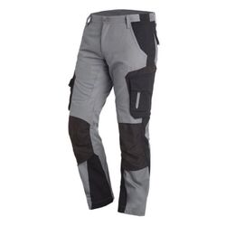 PANTALON FLORIAN GRIS CLAIR/NOIR CP 50/50 250GR POCHE GENOU CORDURA REF.12510011
