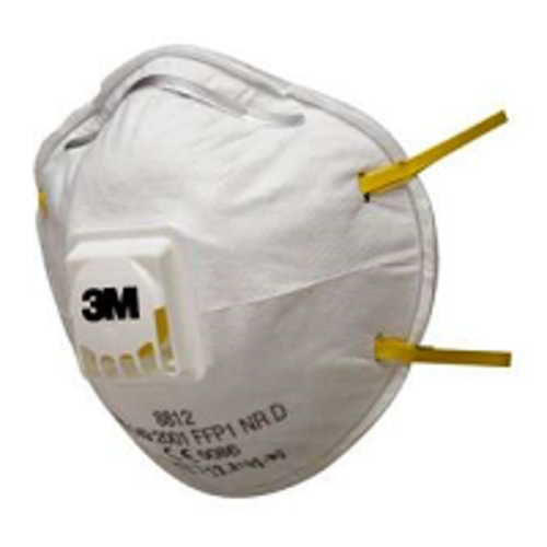 MASQUE JETABLE FFP1 AVEC SOUPAPE 3M B/10 REF.K8812