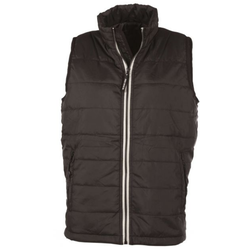 DOUDOUNE SANS MANCHE FEMME NOIR FERMETURE BLANC REF.PK311