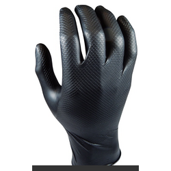 GANT JETABLE NITRILE NOIR, AMBIDEXTRES, ADHERENCE ++ B/50 UNITES REF.580NR/246BK